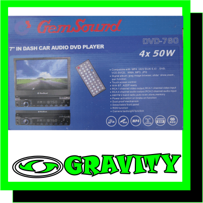 gemsound dvd 760 indash dvd player navigation bluetooth @gravity audio 0315072463 durban